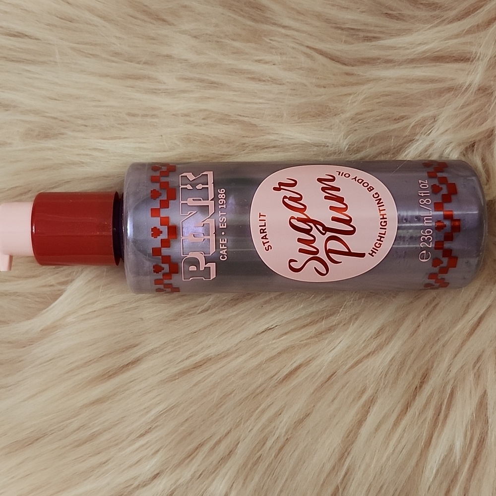 Brand New PINK Victoria's Secret SUGAR PLUM STARLIT HIGHLIGHTING BODY OIL